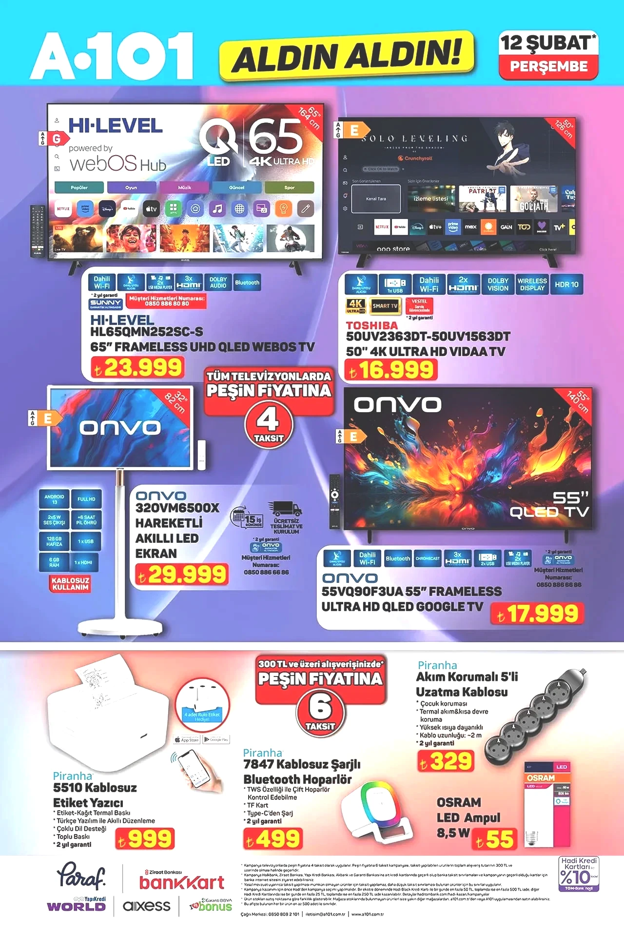 A101 aktüel ürünler 12 Şubat Ramazan özel kataloğu! Bu hafta A101'e gözleme sacı, kablosuz etiket yazıcı ve akıllı led ekran geliyor