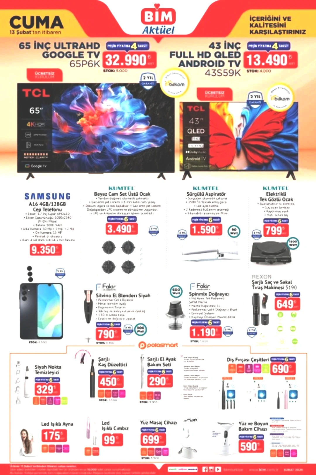 BİM'de Samsung A16 cep telefonu! 13 Şubat 2026 BİM katalogu yayımlandı! 1