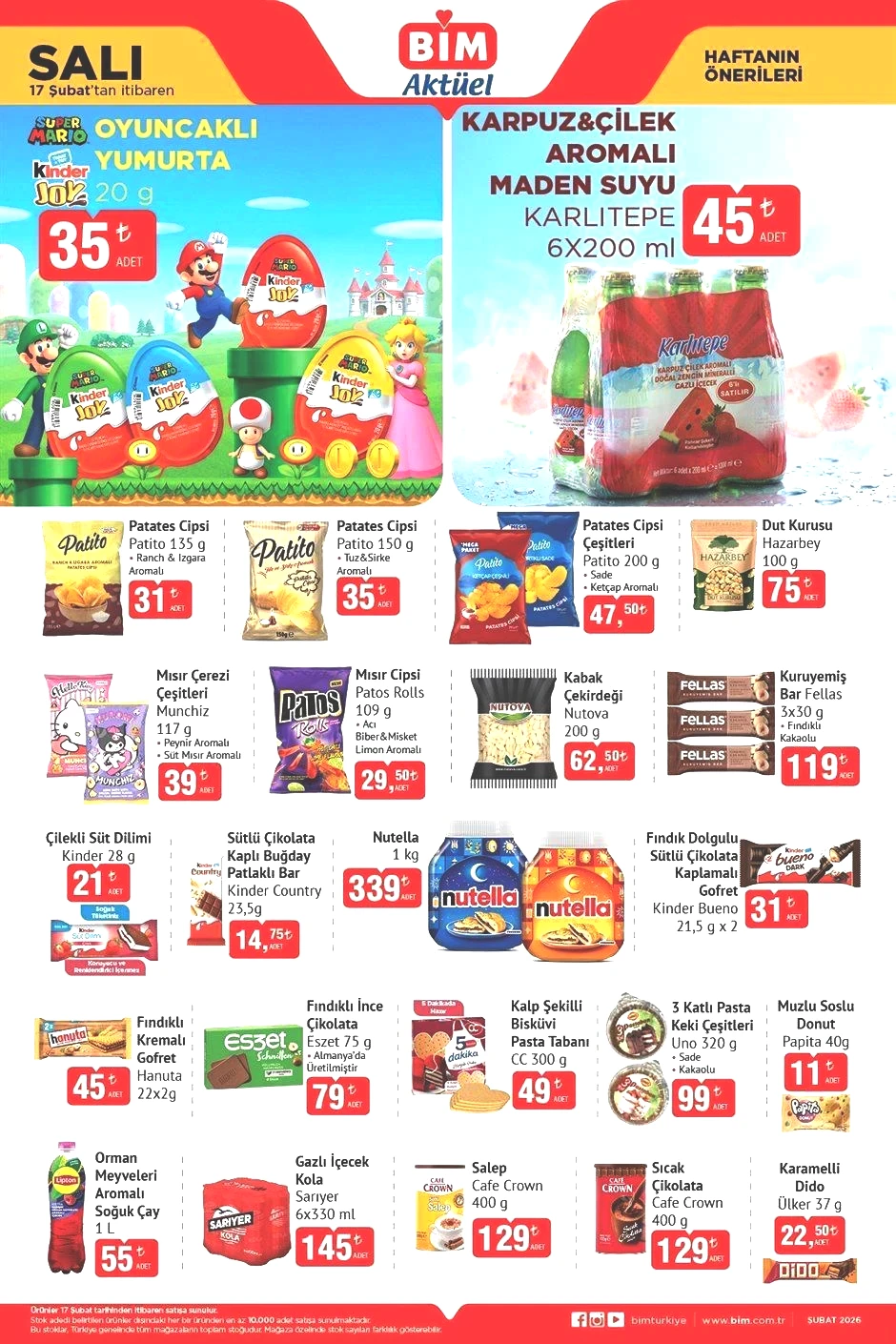 17 ŞUBAT SALI BİM AKTÜEL KATALOĞU 17 ŞUBAT SALI BİM AKTÜEL KATALOĞU