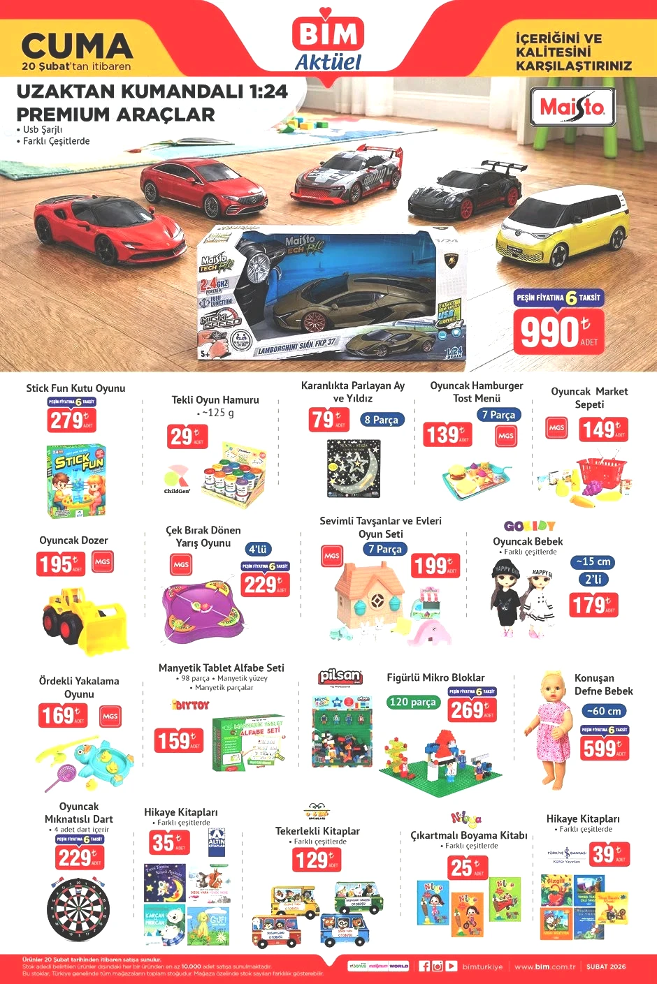 RAMAZAN BİM AKTÜEL 20 ŞUBAT 2026 KATALOĞU (YENİ ÜRÜNLER LİSTESİ TAMAMI) || Bimde bu hafta Cuma indirimleri neler Bim Bütün Piliç, Dana Baton Kavurma, Oyuncaklı Yumurta getiriyor