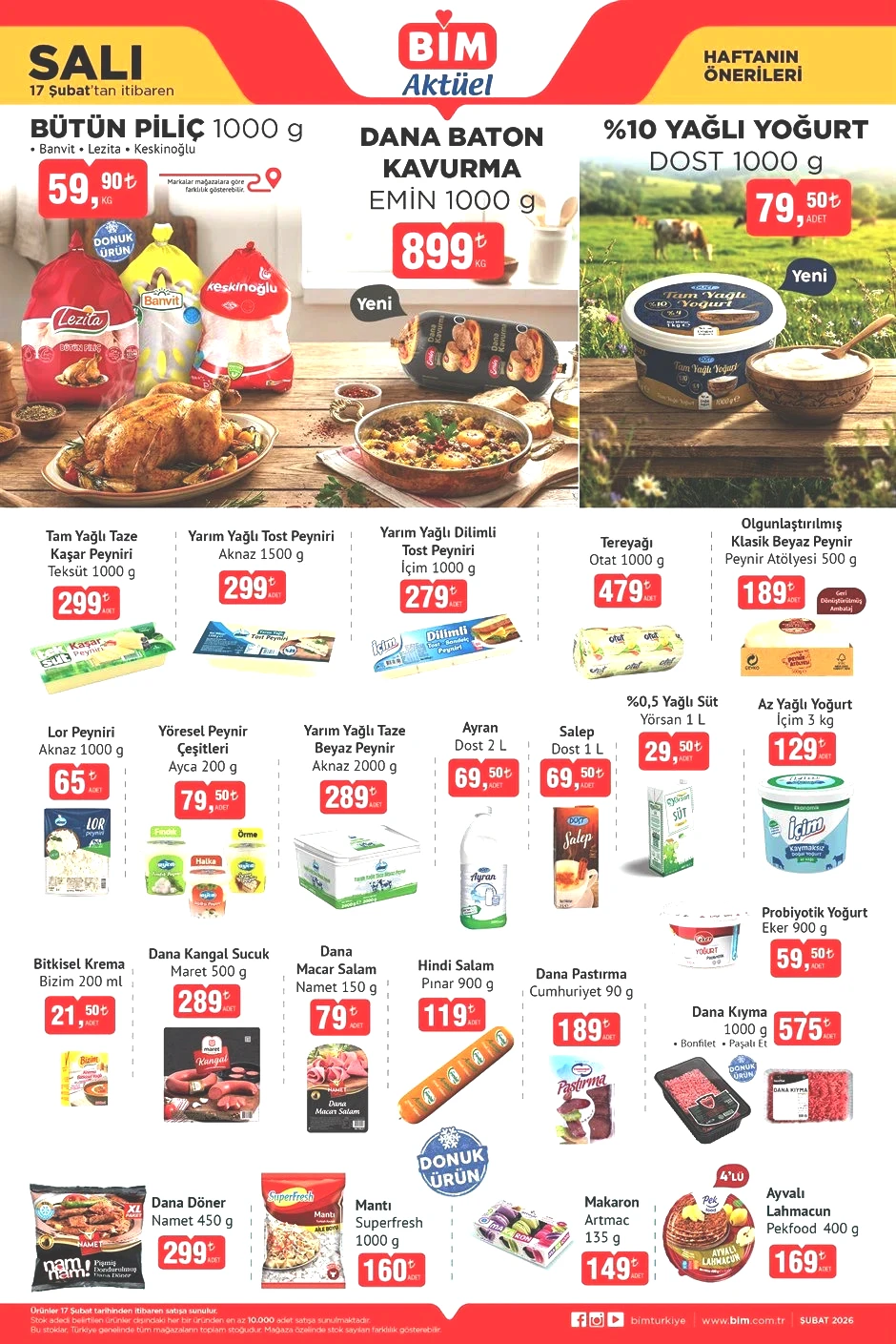 BİM AKTÜEL 17 ŞUBAT 2026 KATALOĞU